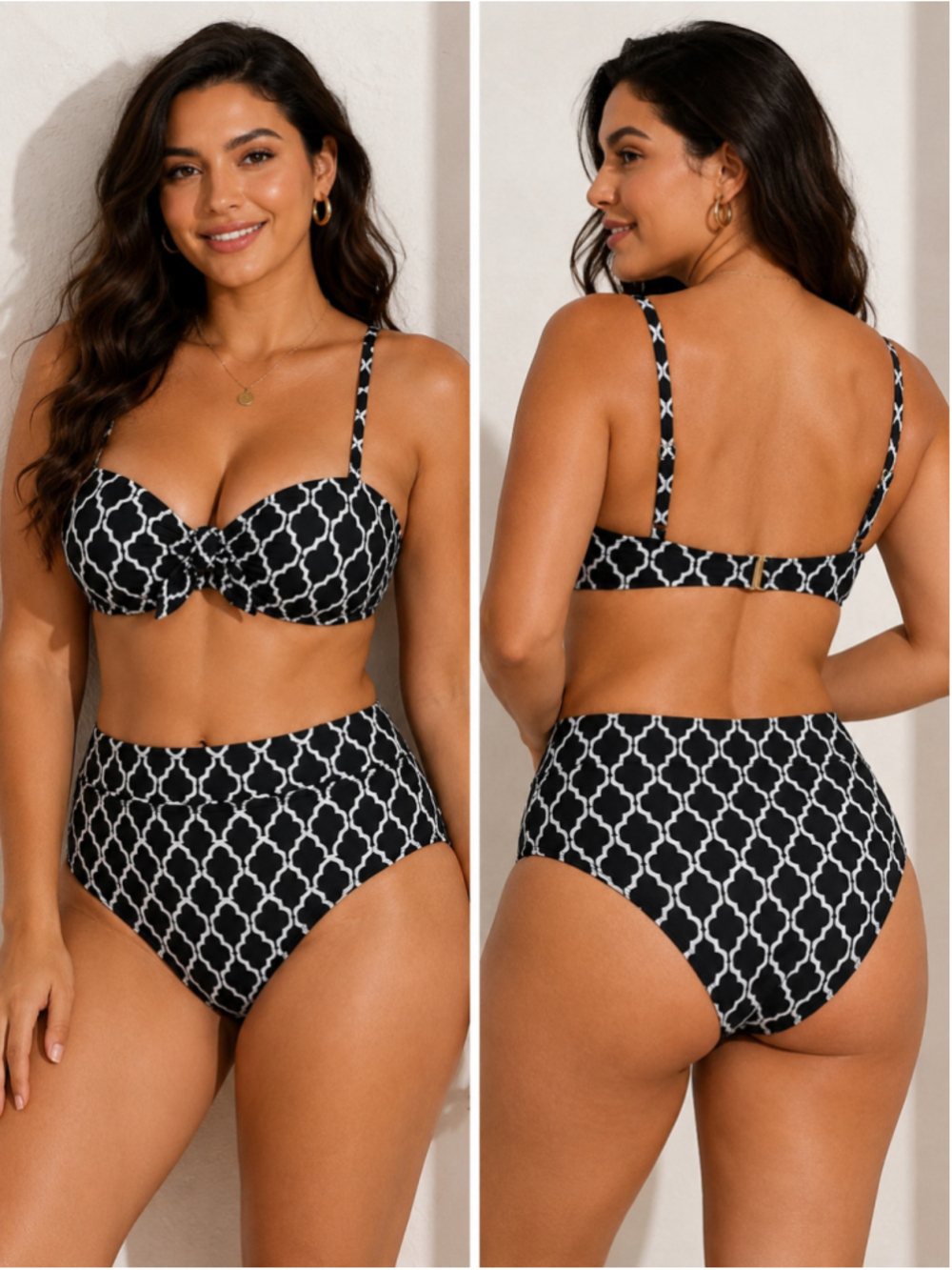 Athena Women 2 Piece Swimsuit Black Size 14/16